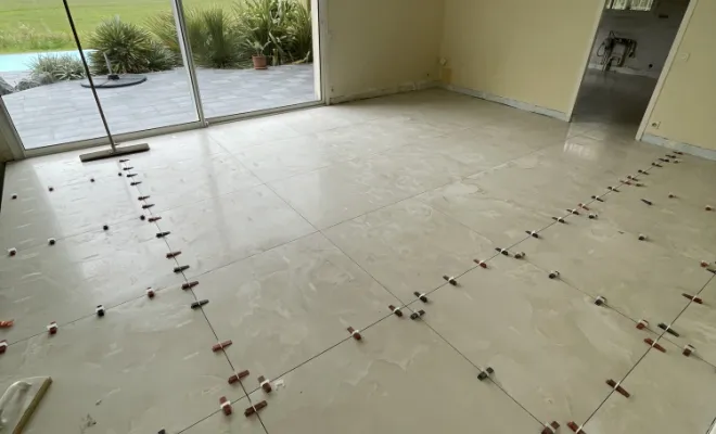 Réalisation d'un ragréage à Rivière.