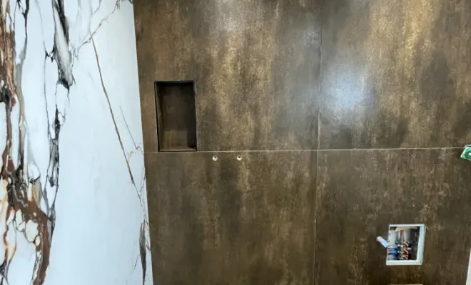 Création d'une niche dans une douche.