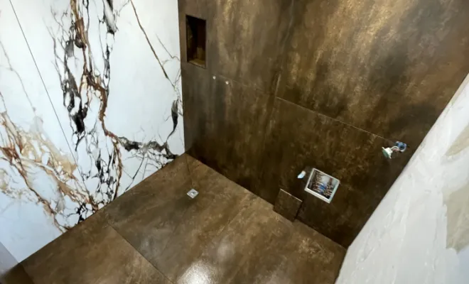 Création d'une niche dans une douche.