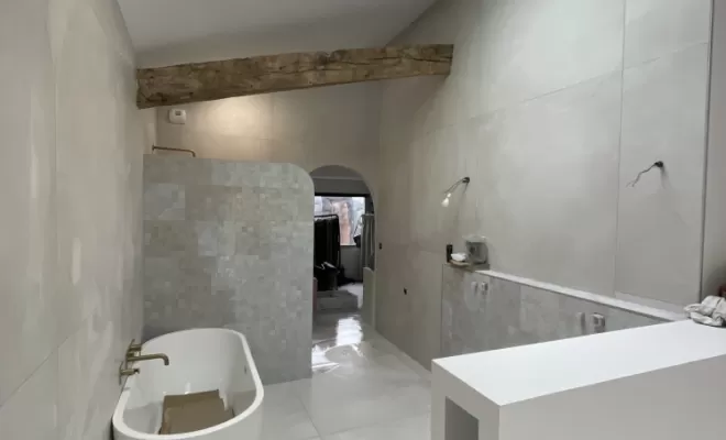 Pose de carrelage de salle de bain, Saint Martin de Hinx, Delmon Daniel